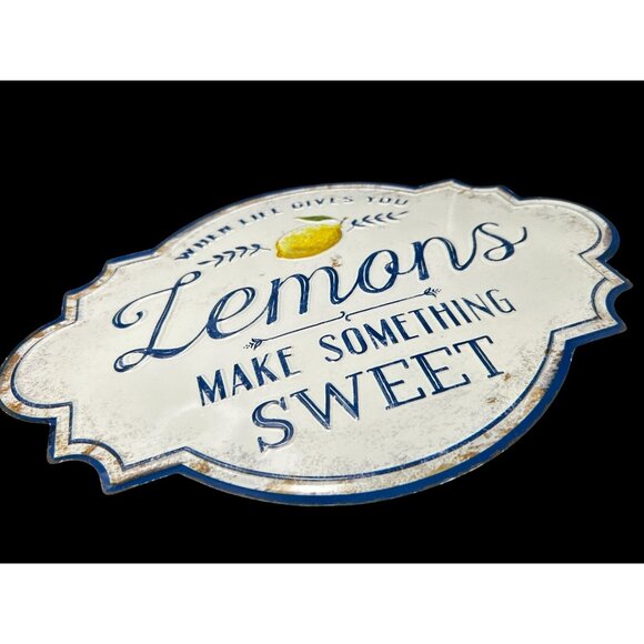 Lori Siebert Metal Wall Sign "When Life Gives You Lemons Make Something Sweet" - Picture 2 of 7